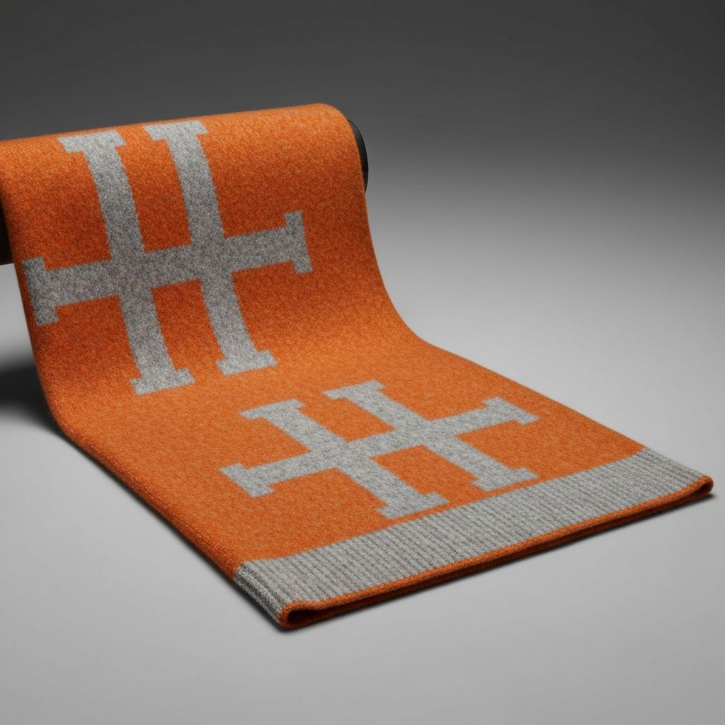 Avalon Throw Blanket - Orange/Grey